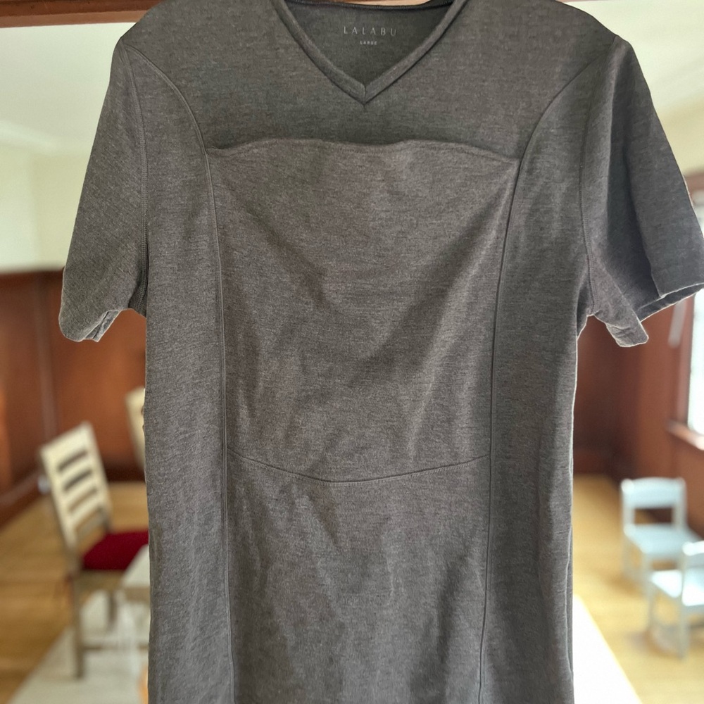 Lalabu dad shirt - Charcoal V-Neck Tee